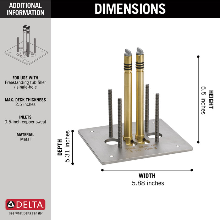 Delta Trinsic:R4700 Floor Mount Tub Filler - Rough