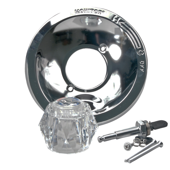 Shower Trim Kit with Clear Knob Handle
