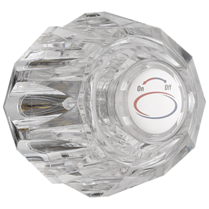 Peerless RP19041 Single Clear Knob Handle Kit with Button and Screw