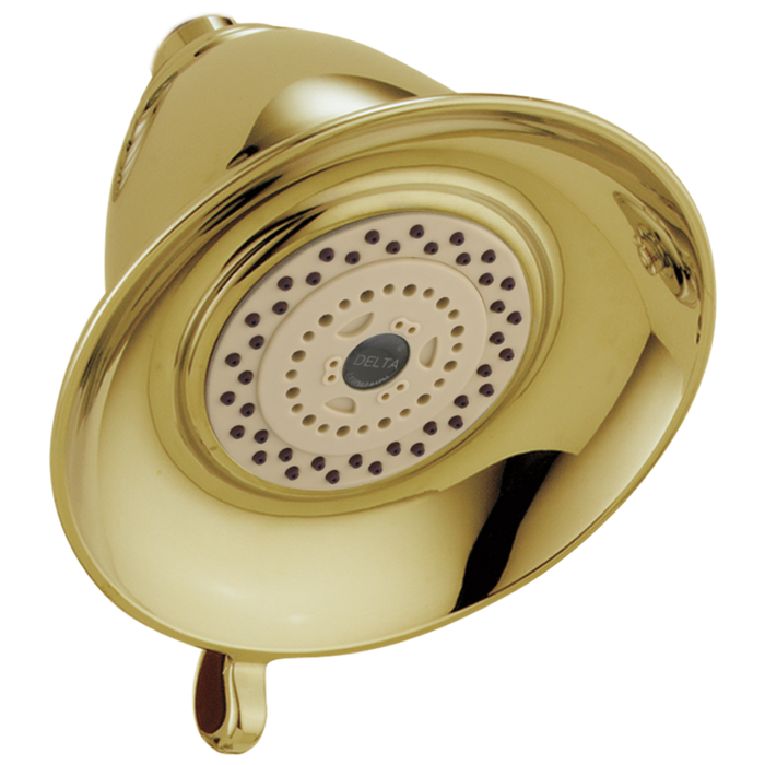 Delta Universal Showering Components RP34355SS Premium 3-Setting Shower Head, Polished Brass