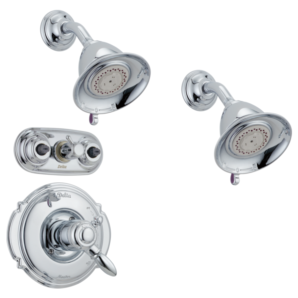 Delta Universal Showering Components RP34355SS Premium 3-Setting Shower Head, Polished Brass