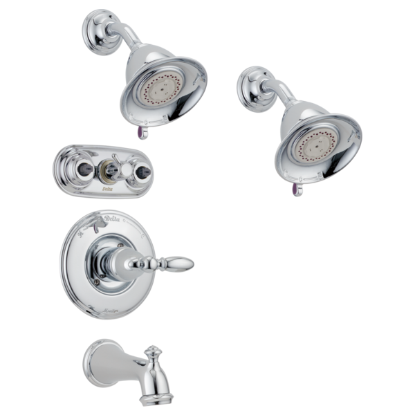 Delta Universal Showering Components RP34355SS Premium 3-Setting Shower Head, Polished Brass
