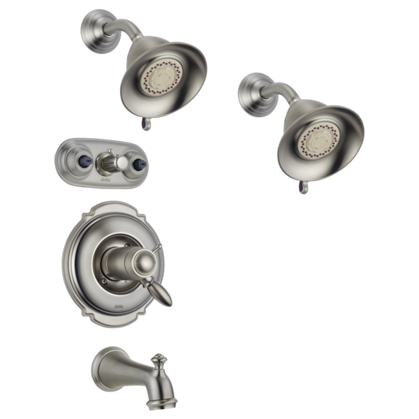Delta Universal Showering Components RP34355SS Premium 3-Setting Shower Head, Stainless