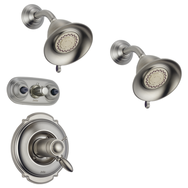 Delta Universal Showering Components RP34355SS Premium 3-Setting Shower Head, Stainless