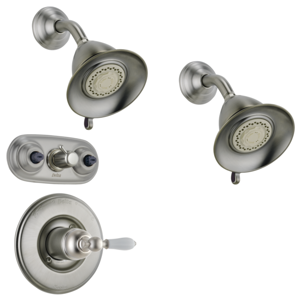Delta Universal Showering Components RP34355SS Premium 3-Setting Shower Head, Stainless
