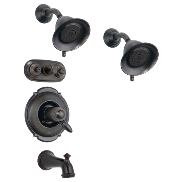 Delta Universal Showering Components RP34355SS Premium 3-Setting Shower Head, Venetian Bronze