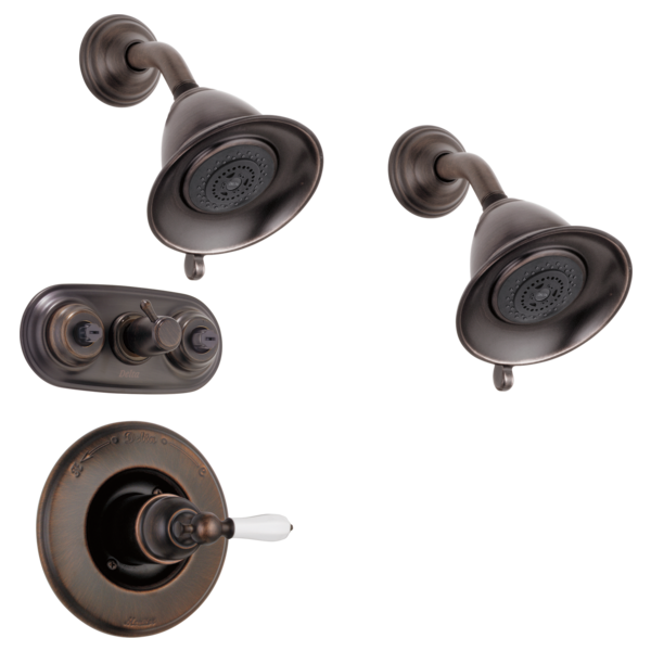 Delta Universal Showering Components RP34355SS Premium 3-Setting Shower Head, Venetian Bronze