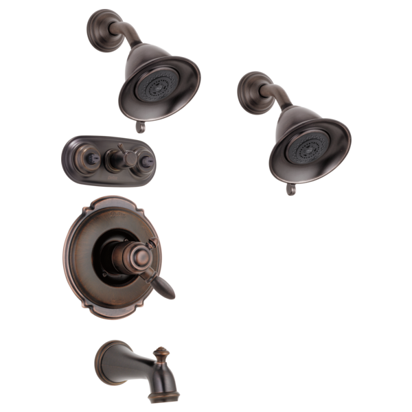 Delta Universal Showering Components RP34355SS Premium 3-Setting Shower Head, Venetian Bronze