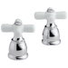 Peerless RP41678 Single Metal Cross Handle Kit with Button and Screw