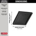 Delta Universal Showering Components RP62283PN Single-Setting Raincan Shower Head, matte black - view 3