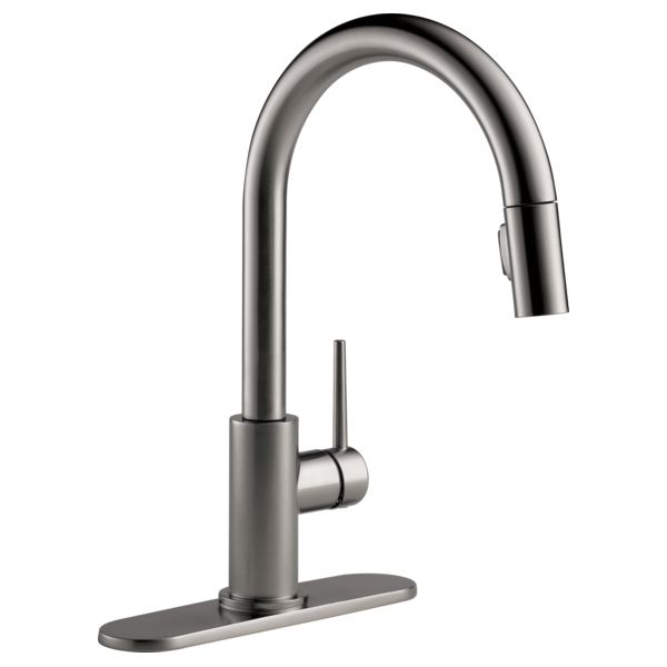 Delta Trinsic RP64070BL Escutcheon & Gasket - 8", Black Stainless