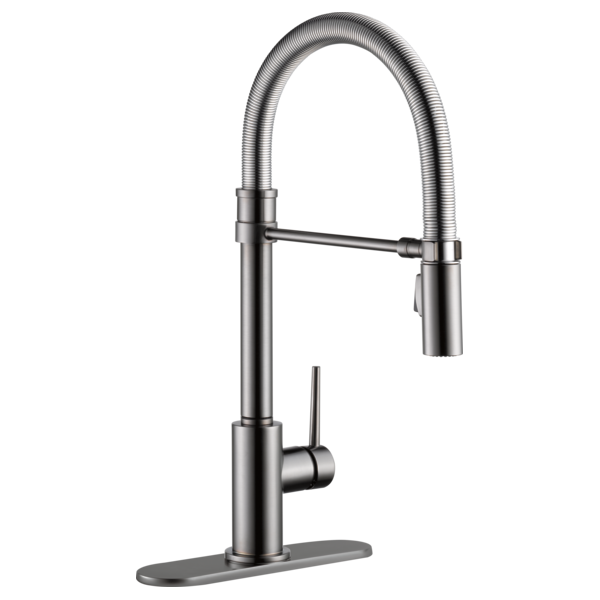 Delta Trinsic RP64070BL Escutcheon & Gasket - 8", Black Stainless