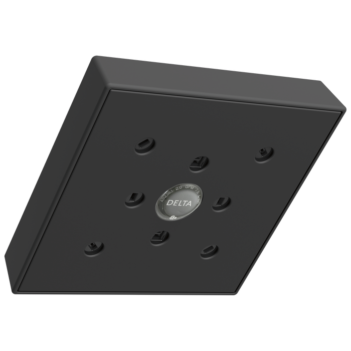 Delta Universal Showering Components RP70171SP H2OKINETIC Single-Setting Raincan Shower Head, matte black