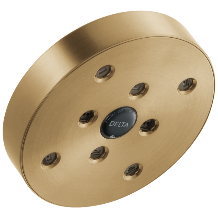 Delta Universal Showering Components RP70175RB H2OKINETIC Single-Setting Raincan Shower Head, champagne bronze