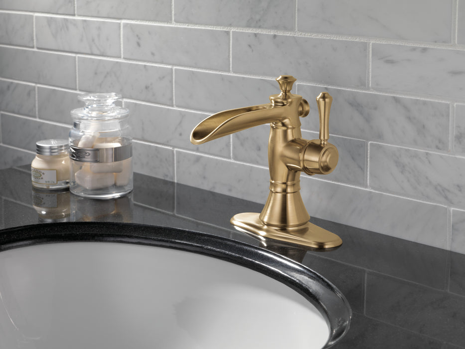 Delta Cassidy RP72711AR Escutcheon w/ Gasket - 4" - 1 Hole Bathroom & Bar, Champagne Bronze