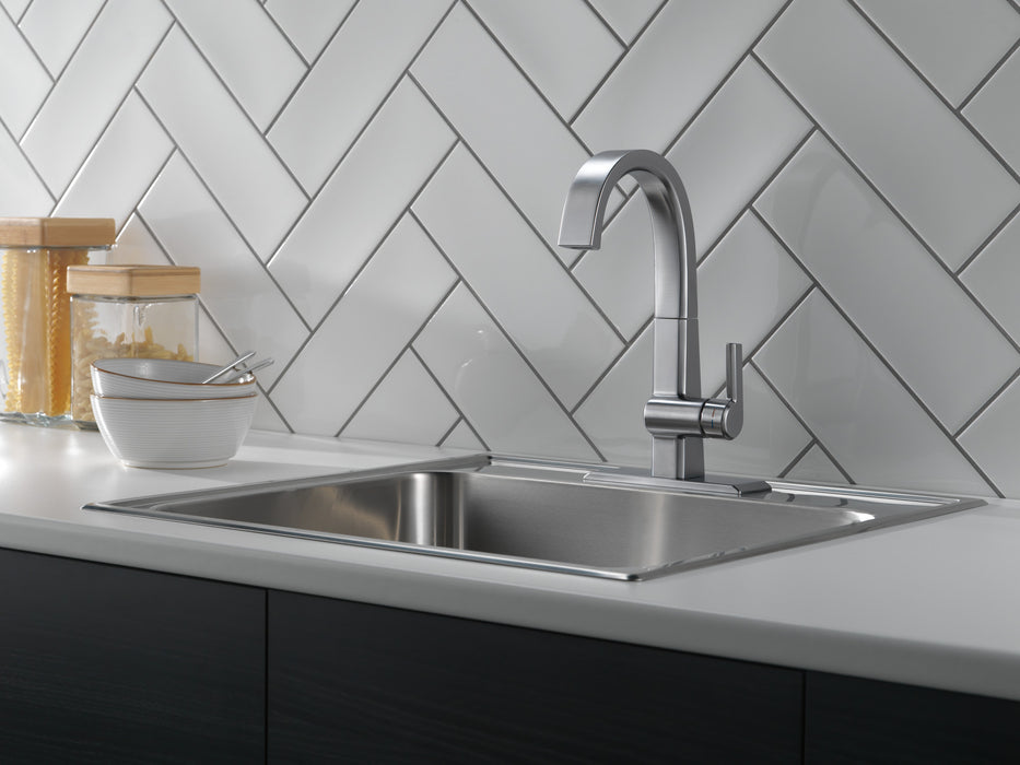 Delta Pivotal RP92606KS Escutcheon and Gasket - Transitional / Contemporary Bar, Arctic Stainless