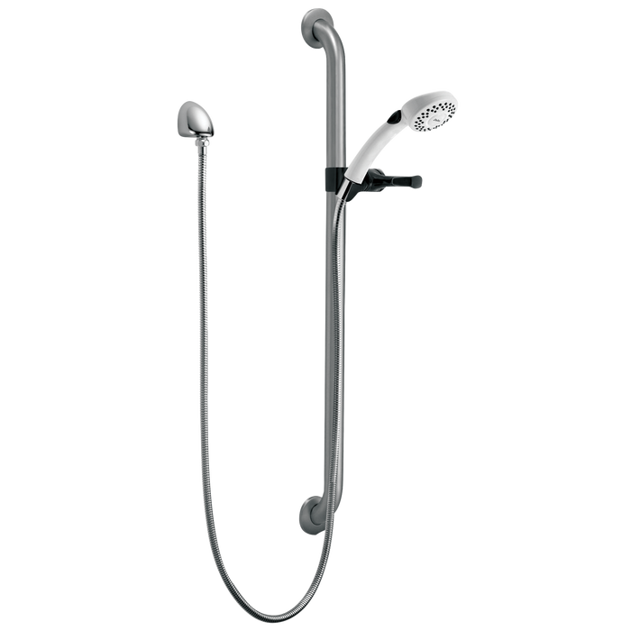 Single Function Hand Shower with Grab Bar and Elbow