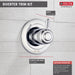 Delta:T11800 3-Setting 2-Port Diverter Trim