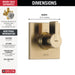Delta Vero:T11853 3-Setting 2-Port Diverter Trim
