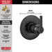 Delta Trinsic T11859 3-Setting 2-Port Diverter Trim, Matte Black