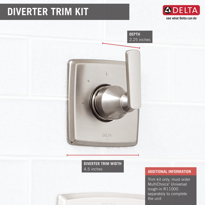 Delta Ashlyn:T11864 3-Setting 2-Port Diverter Trim