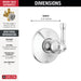 Delta Broderick T11984 6-Setting Diverter Trim, Lumicoat Chrome