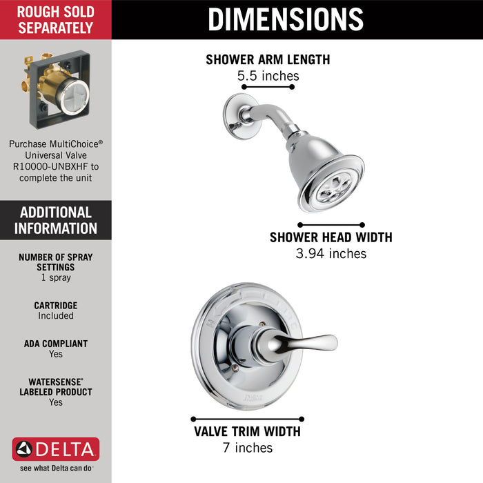 Delta Classic:T13220 Monitor 13 Series H2OKinetic Shower Trim