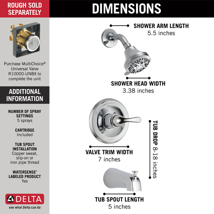 Delta Classic Monitor 13 Series Tub and Shower Trim