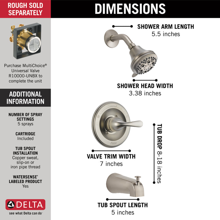 Delta Classic Monitor 13 Series Tub and Shower Trim