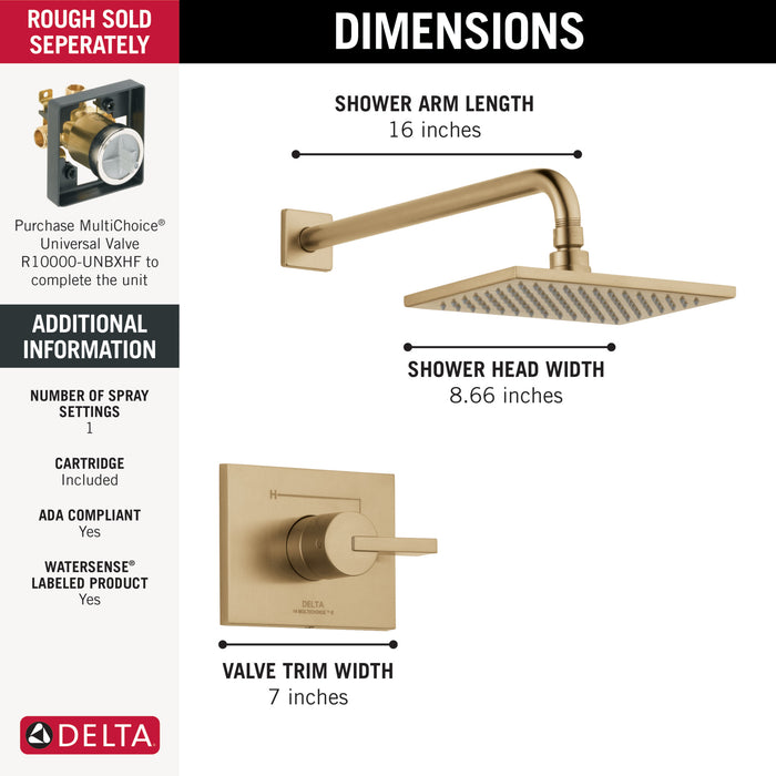 Delta Vero Monitor 14 Series Shower Trim