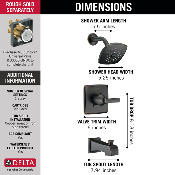 Delta Ashlyn:T14464 Monitor 14 Series Tub & Shower Trim