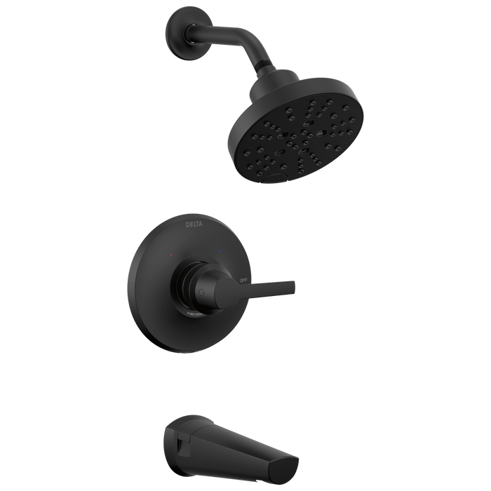 Delta Galeon T14472 14S Tub Shower Trim with H2OKinetic, Matte Black