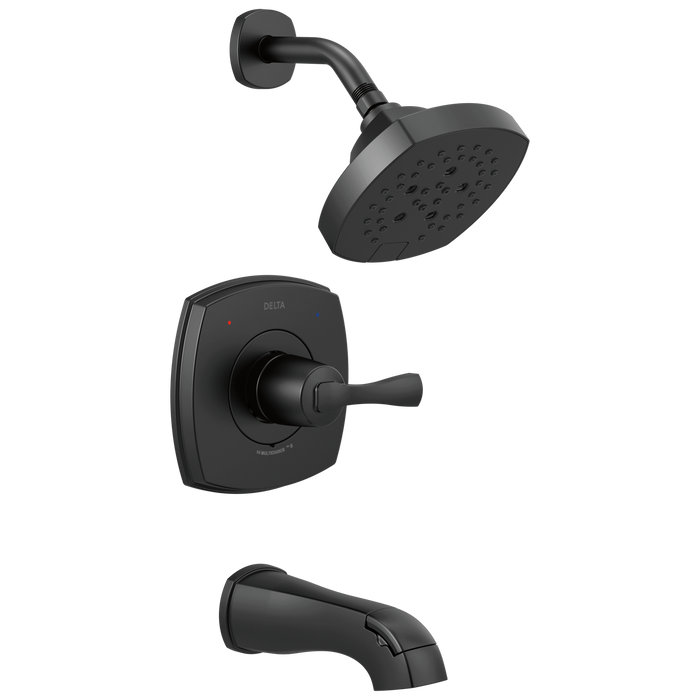 Delta Stryke T14476 14 Series Tub and Shower, matte black