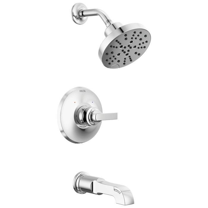 Delta Tetra T14489 Monitor 14 Series Tub & Shower Trim, Lumicoat Chrome