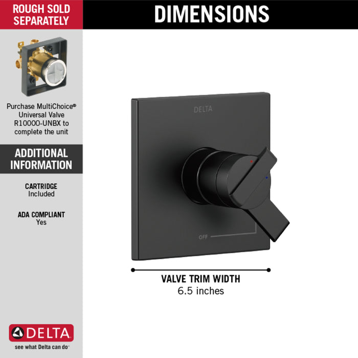 Delta Ara T17067 Monitor 17 Series Valve Only Trim, Matte Black