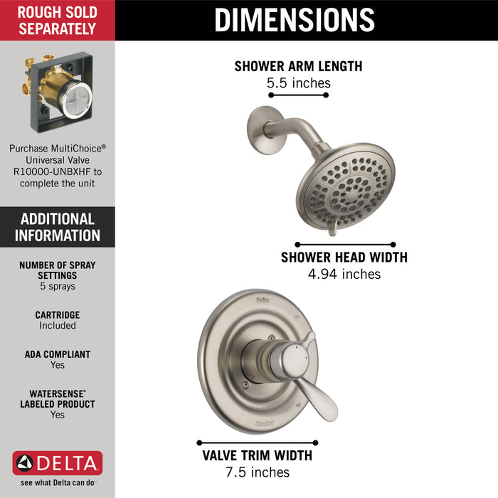 Delta Classic T17230 Monitor 17 Series Shower Trim, Stainless