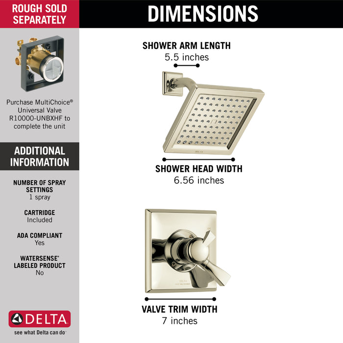 Delta Dryden T17251 Monitor 17 Series Shower Trim, Polished Nickel
