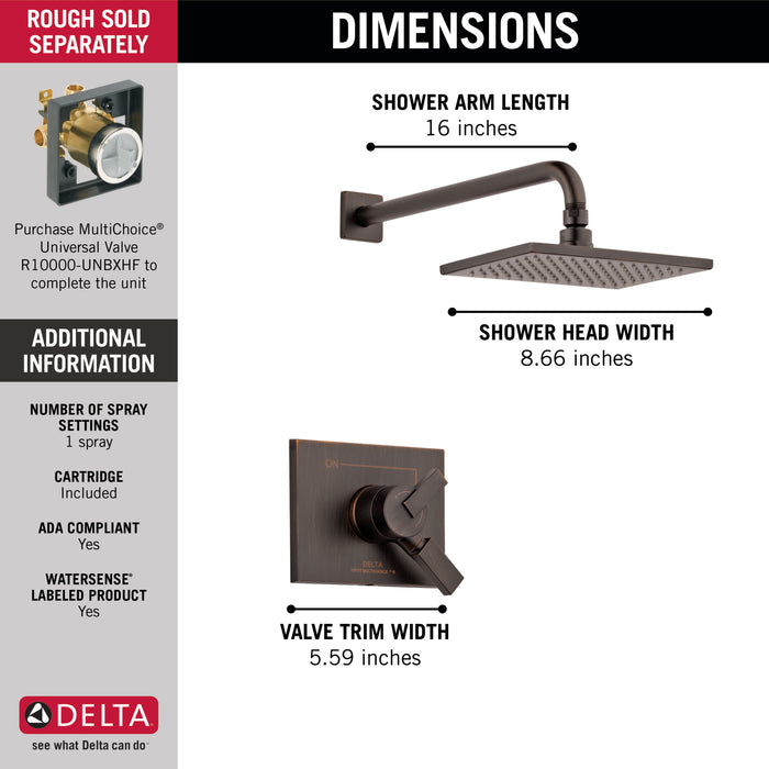 Delta Vero T17253 Monitor 17 Series Shower Trim, Venetian Bronze