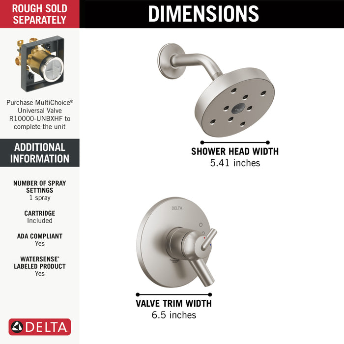 Delta Trinsic:T17259 Monitor 17 Series H2OKinetic Shower Trim