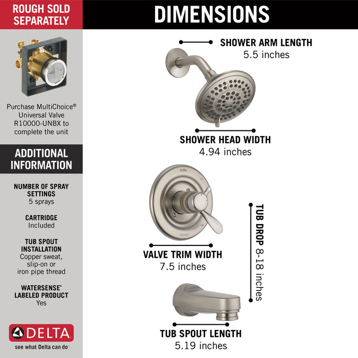 Delta Classic:T17430 Monitor 17 Series Tub & Shower Trim