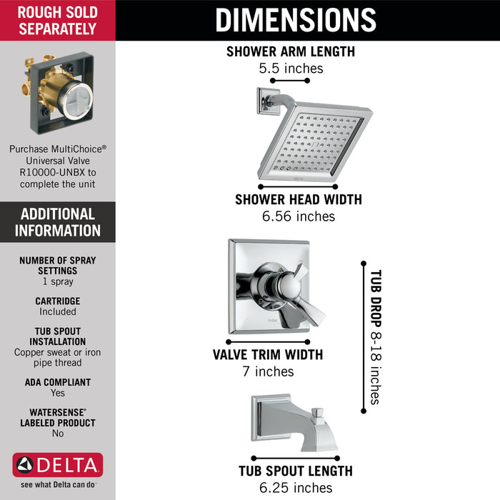 Delta Dryden:T17451 Monitor 17 Series Tub & Shower Trim