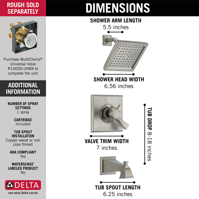 Delta Dryden:T17451 Monitor 17 Series Tub & Shower Trim