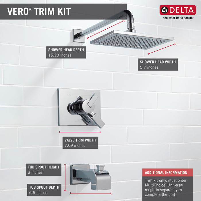 Delta Vero Monitor 17 Series Tub and Shower Trim