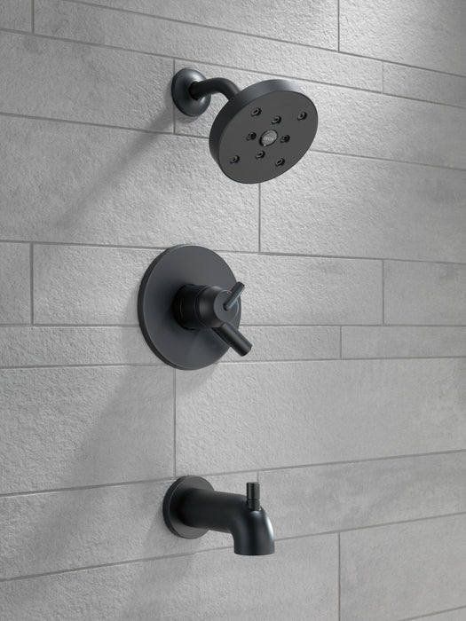 Delta Trinsic T17459 Monitor 17 Series H2OKINETIC Tub & Shower Trim, Matte Black