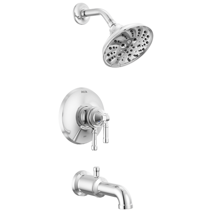 Delta Broderick T17484 17 Series Tub Shower Trim, Lumicoat Chrome
