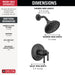 Delta Broderick T17T284 17T Series Shower Trim, Matte Black