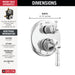 Delta Broderick T24884 14 Series Integrated Diverter Trim 3-Setting, Lumicoat Chrome
