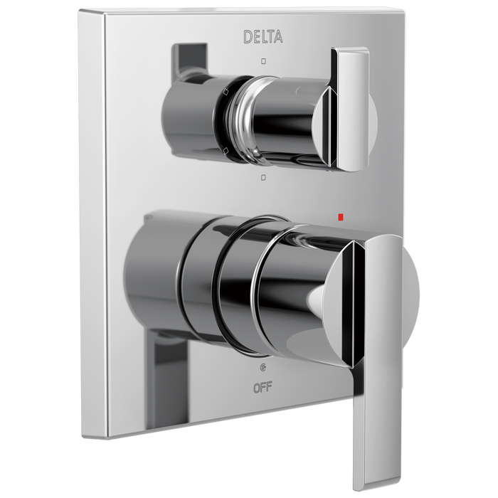 Delta Ara:T24967 Angular Modern Monitor 14 Series Valve Trim with 6-Setting Integrated Diverter