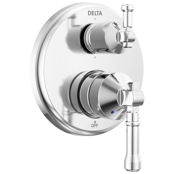 Delta Broderick T24984 14 Series Integrated Diverter Trim 6-Setting, Lumicoat Chrome