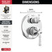 Delta Broderick T24984 14 Series Integrated Diverter Trim 6-Setting, Lumicoat Chrome